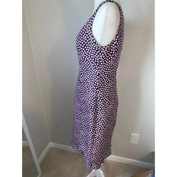 Rickie Freeman for Teri John 100% Silk Pink Polka Dot Ruffle Dress - Picture 4 of 11